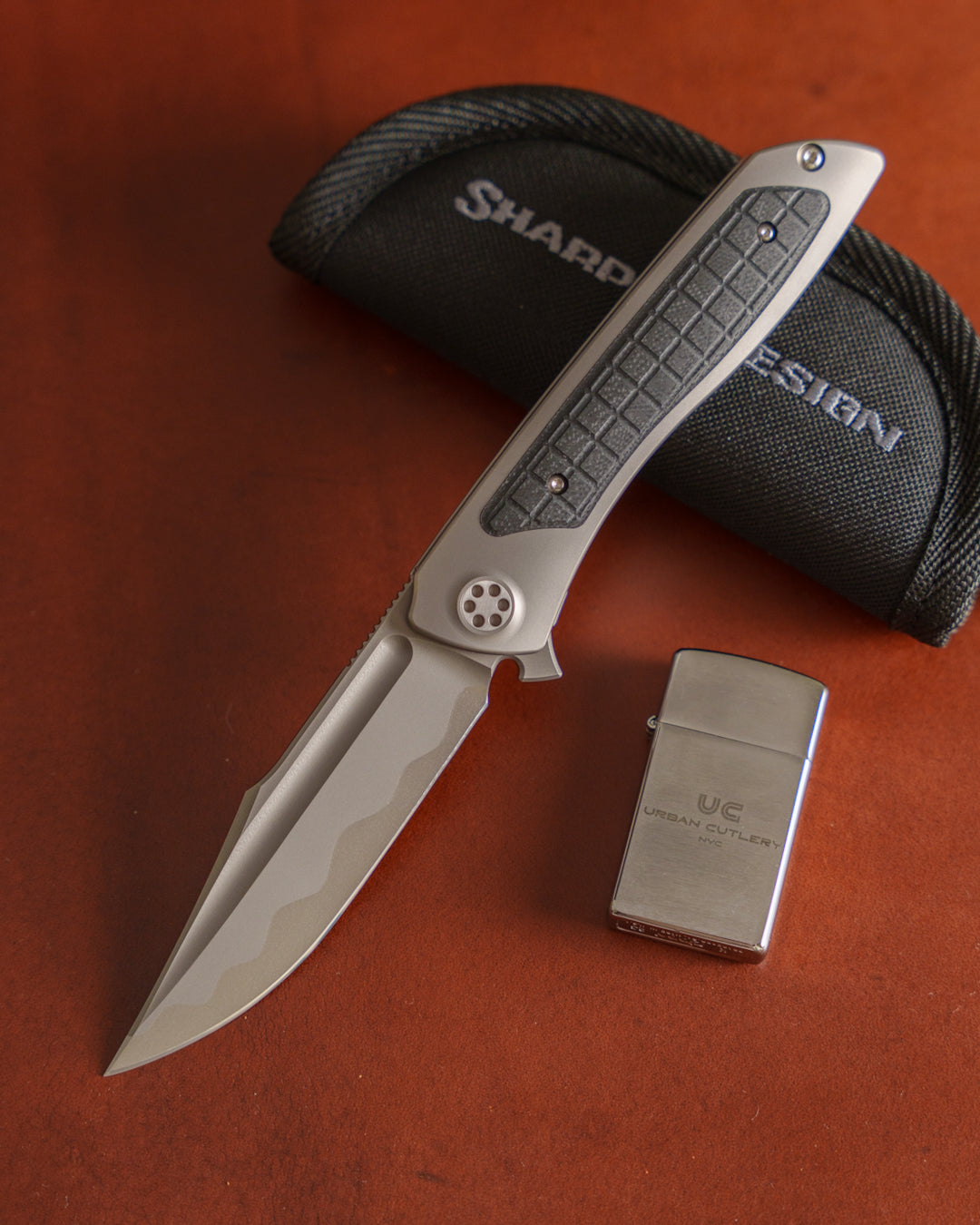 Sharp by Design-Sharp by Design T10 – Frag G10 Inlay Handles #6 - Etched Blade-1-Urban Cutlery