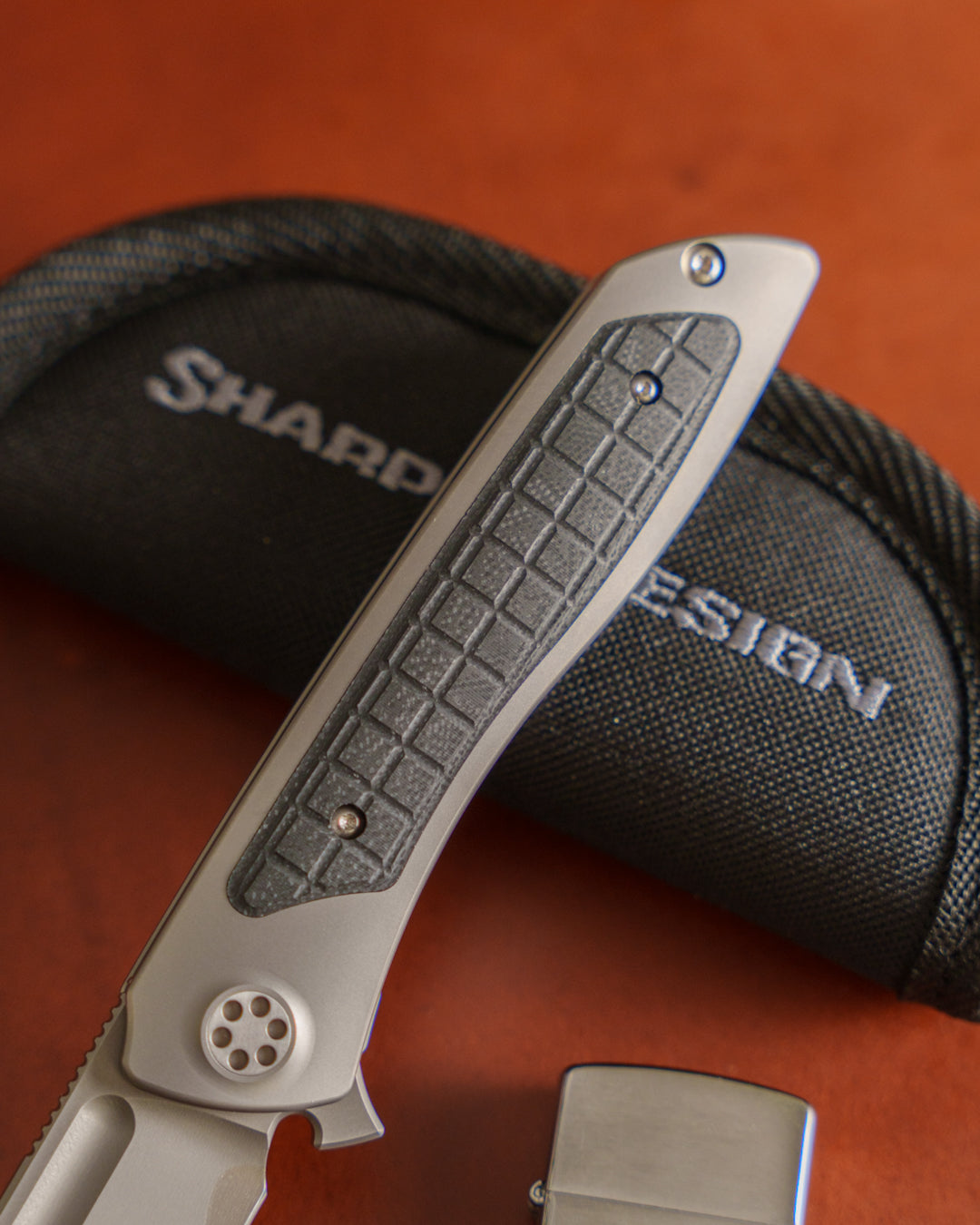 Sharp by Design-Sharp by Design T10 – Frag G10 Inlay Handles #6 - Etched Blade-5-Urban Cutlery