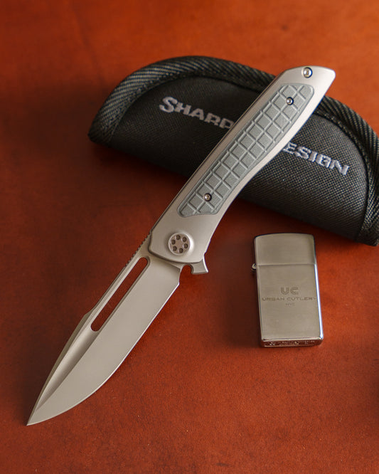 Sharp by Design-Sharp by Design T10 – Frag G10 Inlay Handles #8 - Slotted Blade-1-Urban Cutlery