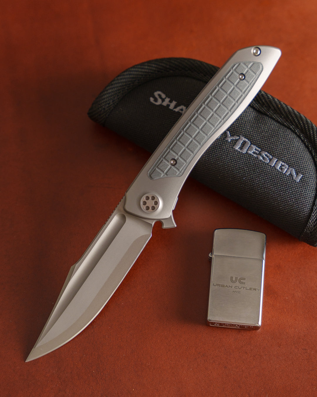 Sharp by Design-Sharp by Design T10 – Frag G10 Inlay Handles #9 - Etched Blade-1-Urban Cutlery