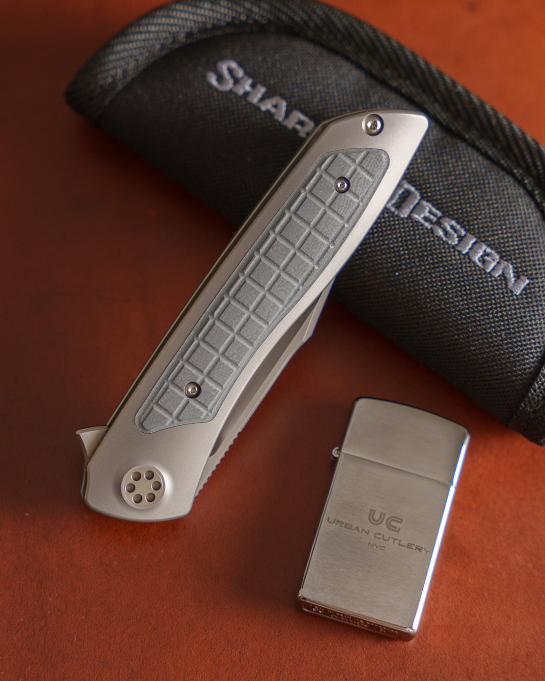 Sharp by Design-Sharp by Design T10 – Frag G10 Inlay Handles #9 - Etched Blade-2-Urban Cutlery