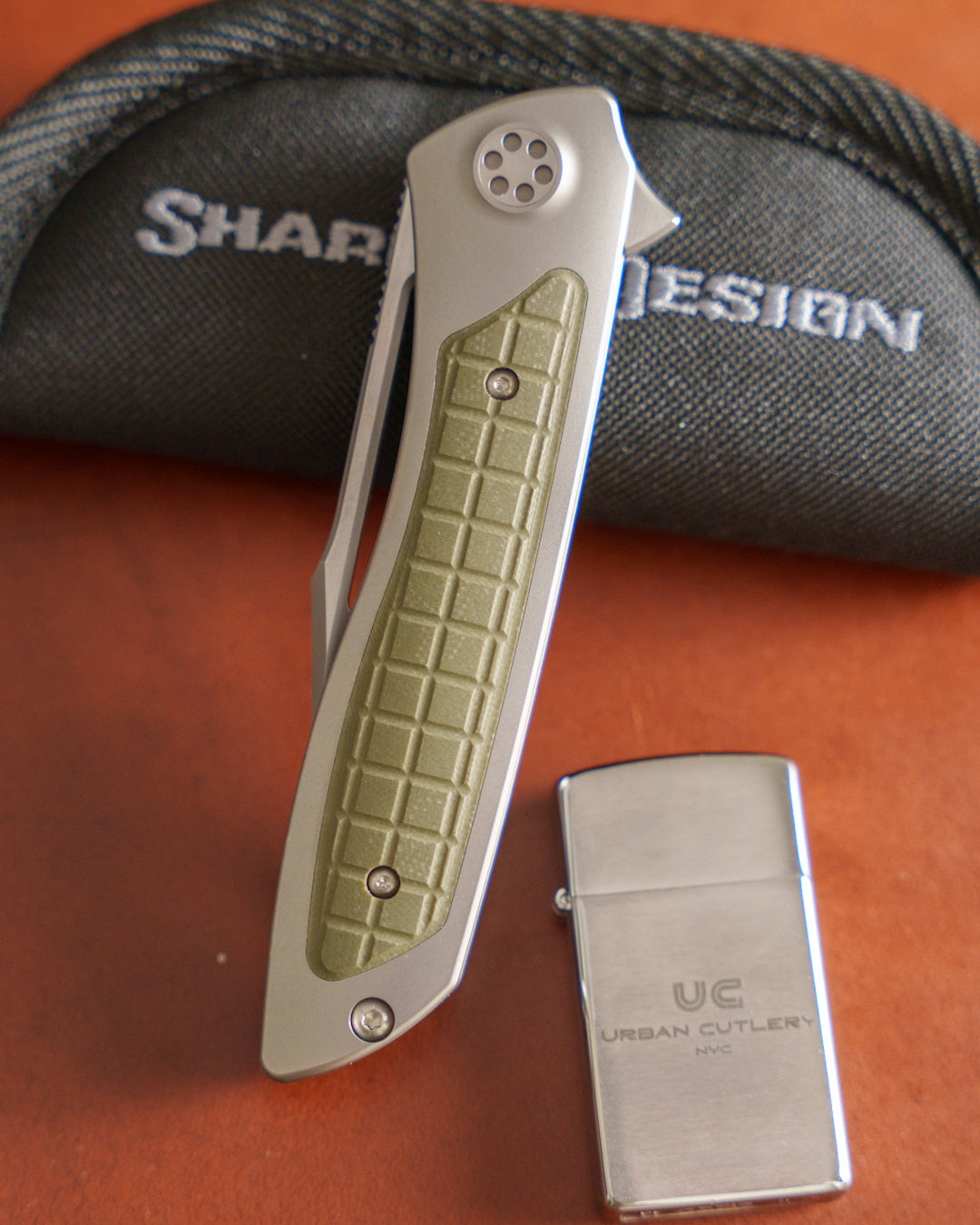 Sharp by Design-Sharp by Design T10 – Frag Marble G10 Inlay Handles #2 - Slotted Blade-2-Urban Cutlery