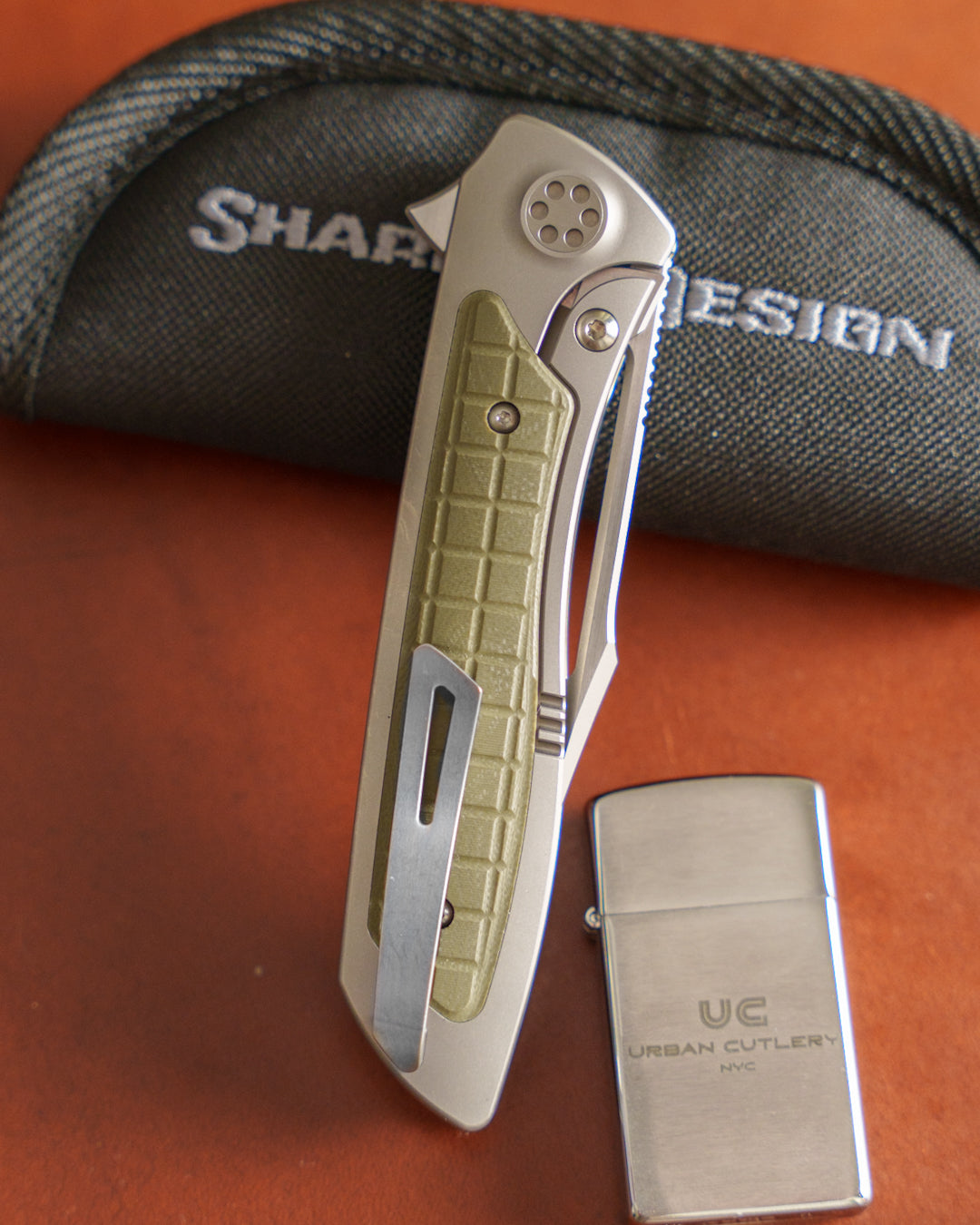 Sharp by Design-Sharp by Design T10 – Frag Marble G10 Inlay Handles #2 - Slotted Blade-3-Urban Cutlery