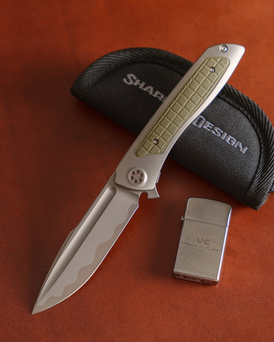 Sharp by Design-Sharp by Design T10 – Frag Marble G10 Inlay Handles #3 - Etched Blade-1-Urban Cutlery