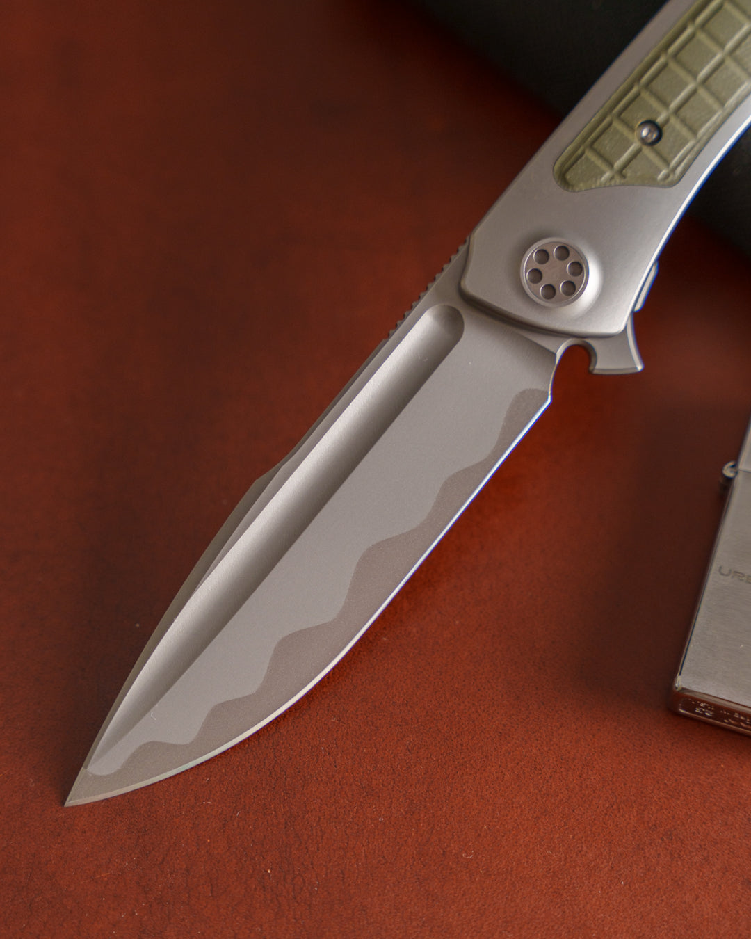 Sharp by Design-Sharp by Design T10 – Frag Marble G10 Inlay Handles #3 - Etched Blade-4-Urban Cutlery