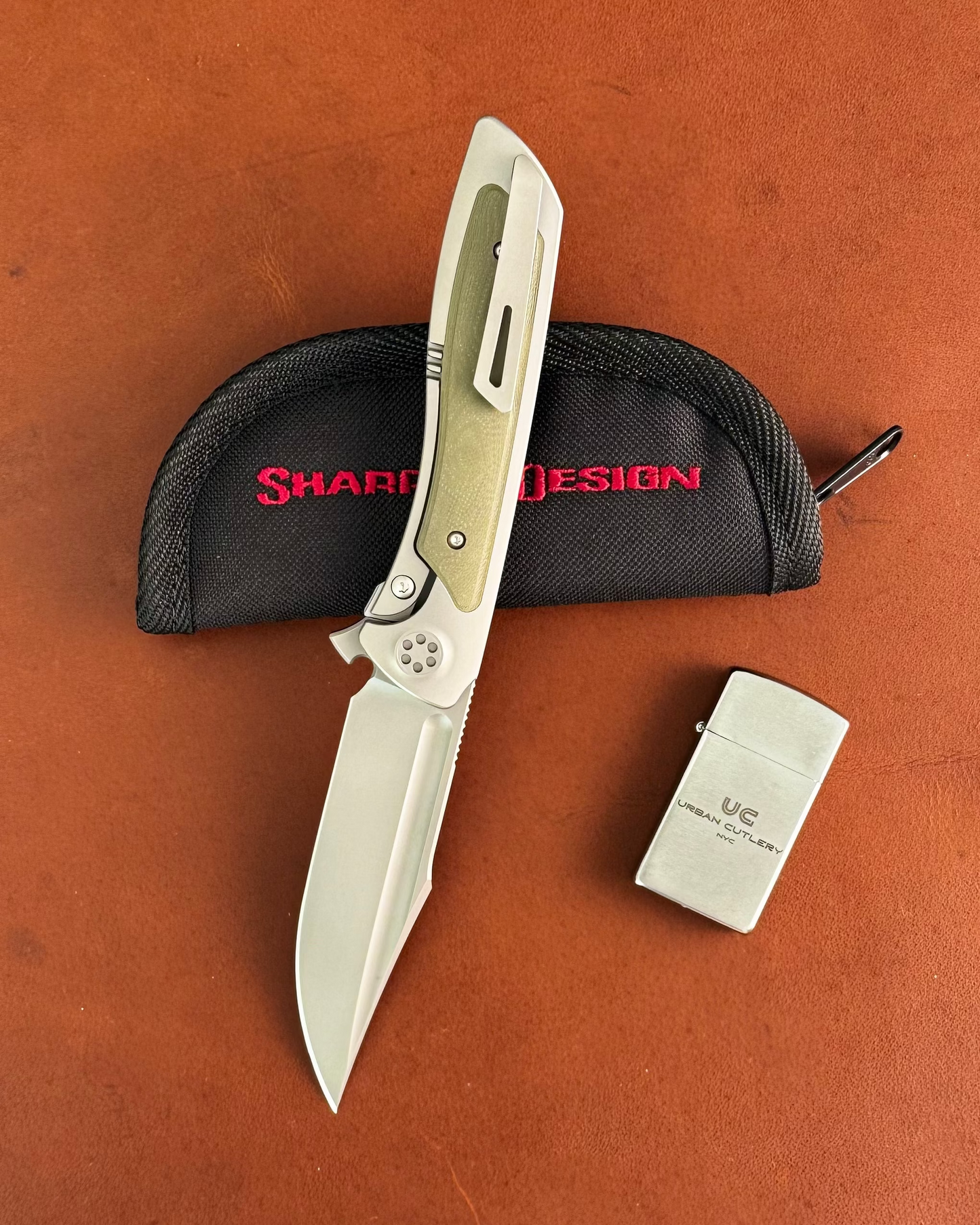 Sharp by Design-Sharp by Design T10 – Marble G10 Inlay Handles #1-2-Urban Cutlery