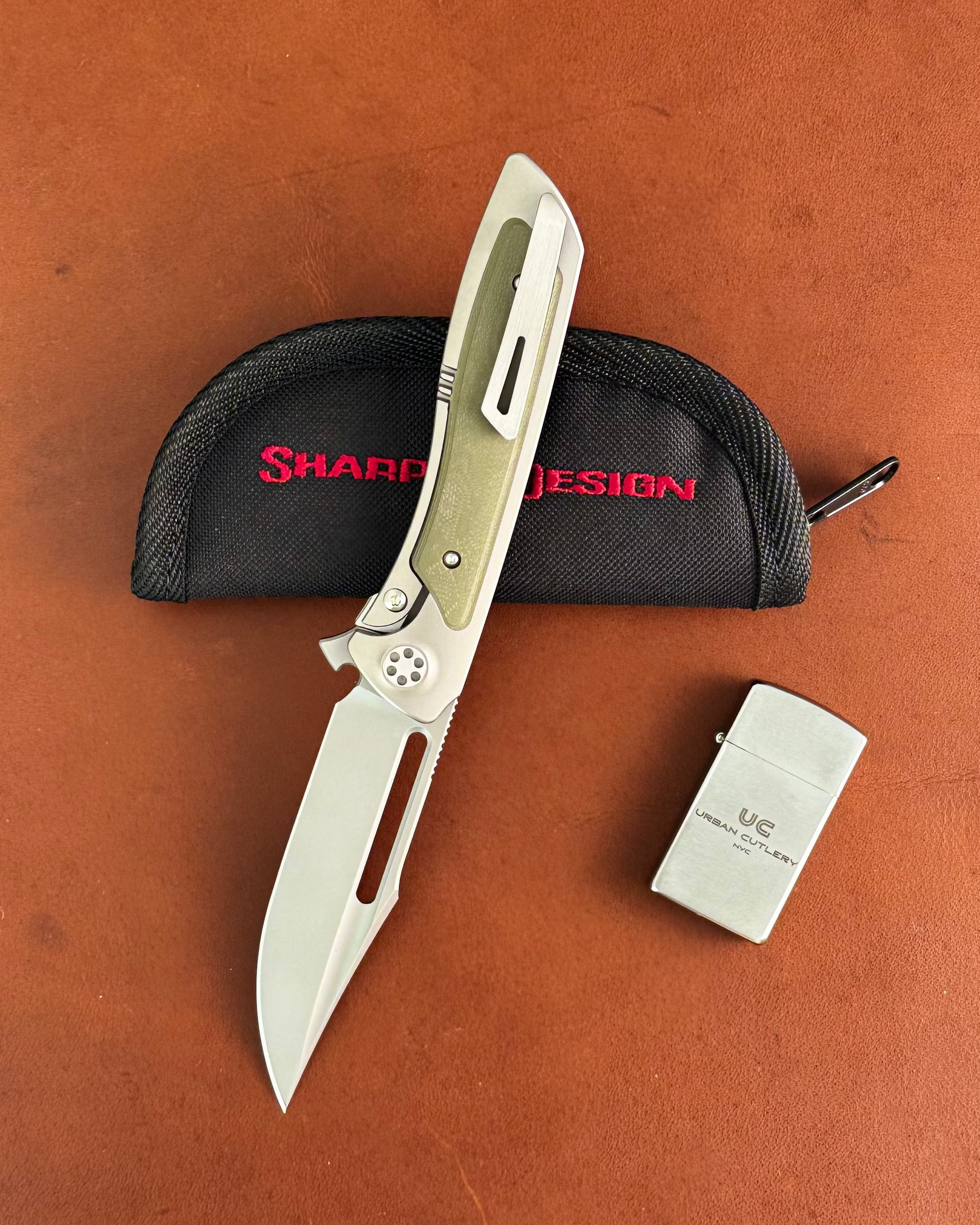 Sharp by Design-Sharp by Design T10 – Marble G10 Inlay Handles #3 - Slotted Blade-2-Urban Cutlery