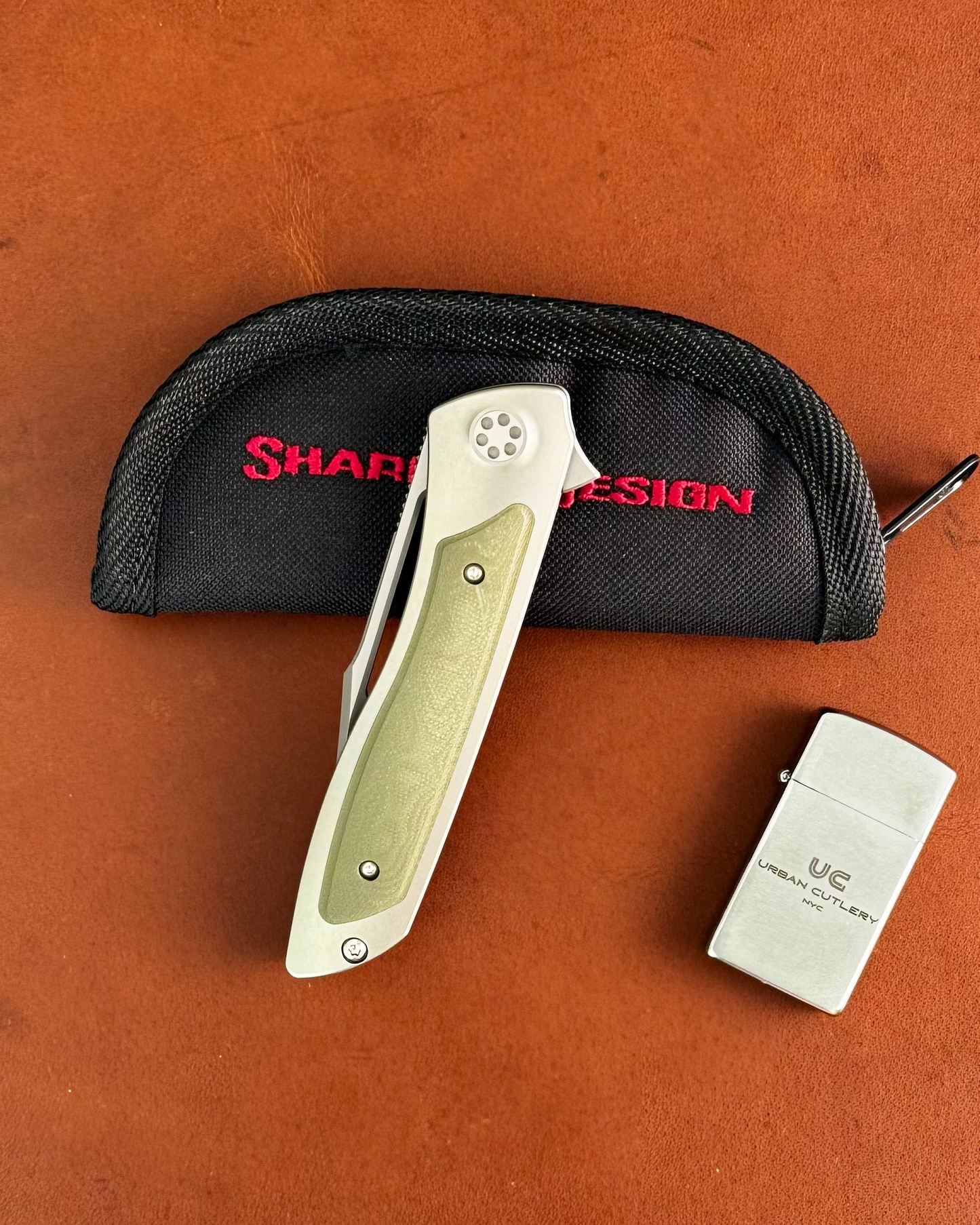 Sharp by Design-Sharp by Design T10 – Marble G10 Inlay Handles #3 - Slotted Blade-3-Urban Cutlery