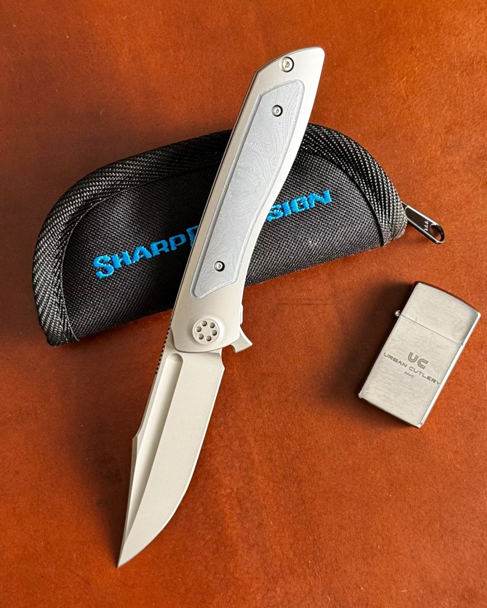 Sharp by Design-Sharp by Design T10 – Marble G10 Inlay Handles #4-1-Urban Cutlery