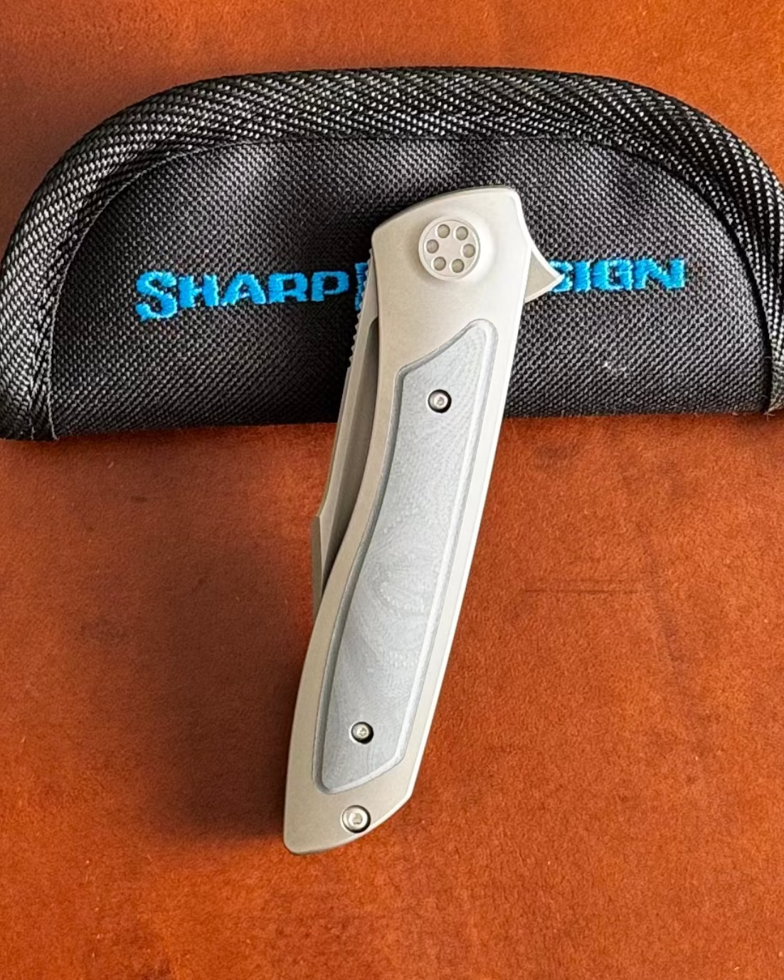 Sharp by Design-Sharp by Design T10 – Marble G10 Inlay Handles #4-8-Urban Cutlery