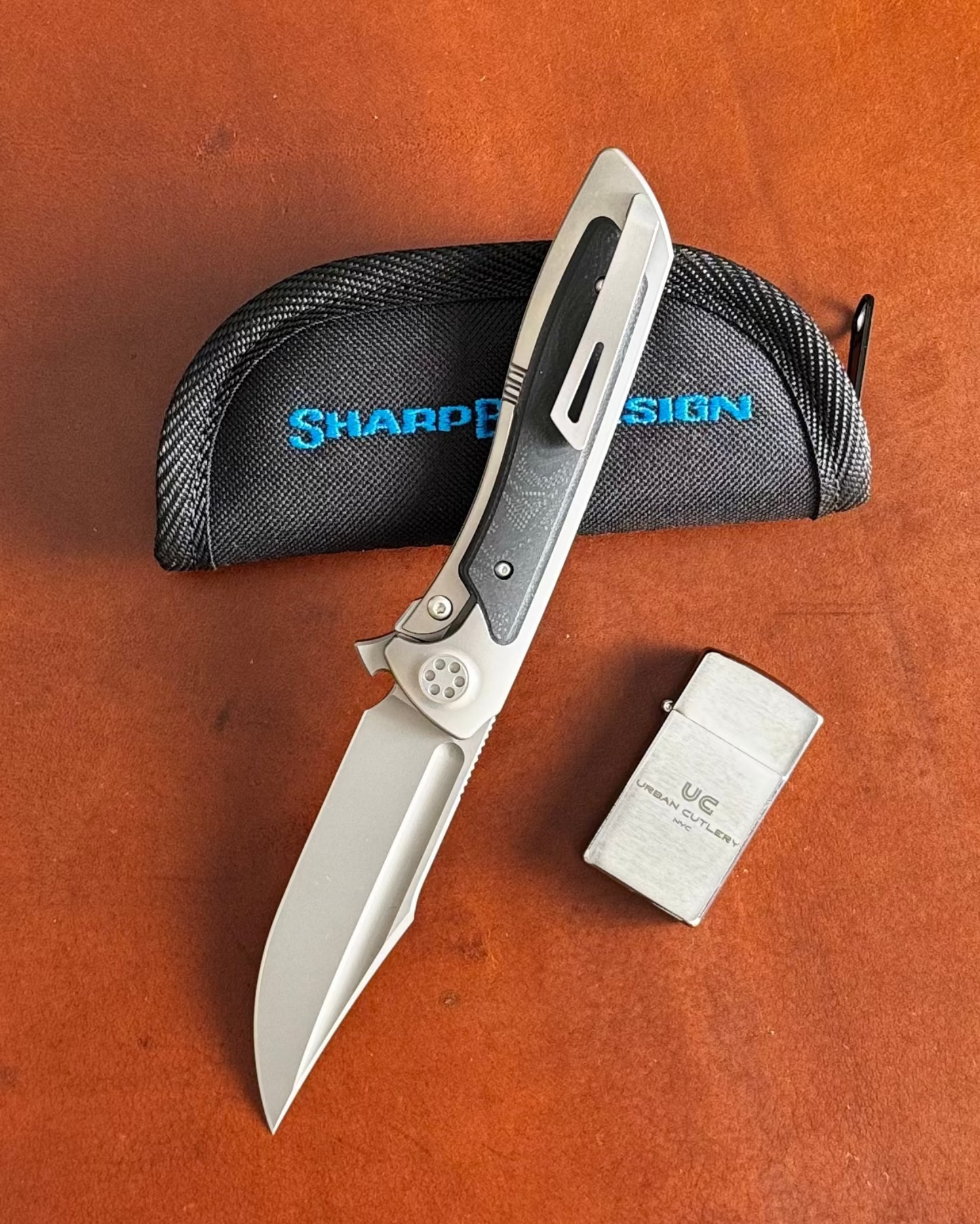 Sharp by Design-Sharp by Design T10 – Marble G10 Inlay Handles #7-5-Urban Cutlery