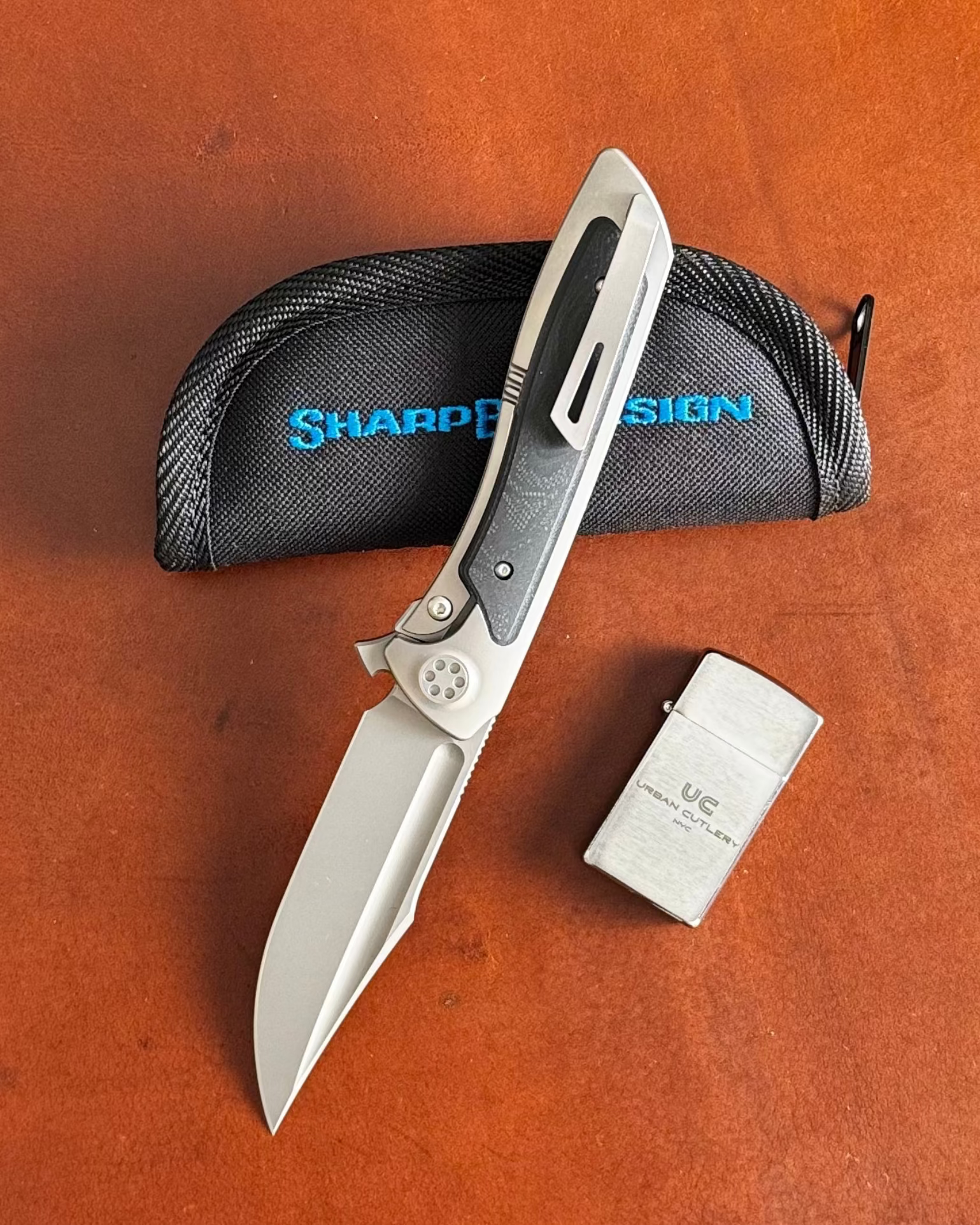 Sharp by Design-Sharp by Design T10 – Marble G10 Inlay Handles #7-5-Urban Cutlery