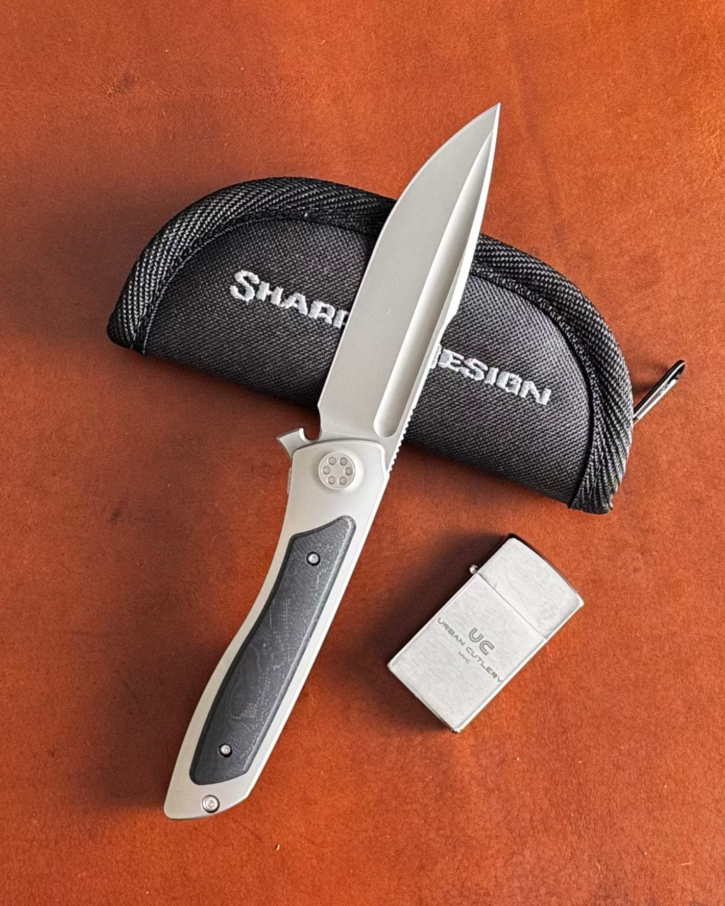 Sharp by Design-Sharp by Design T10 – Marble G10 Inlay Handles #8-1-Urban Cutlery
