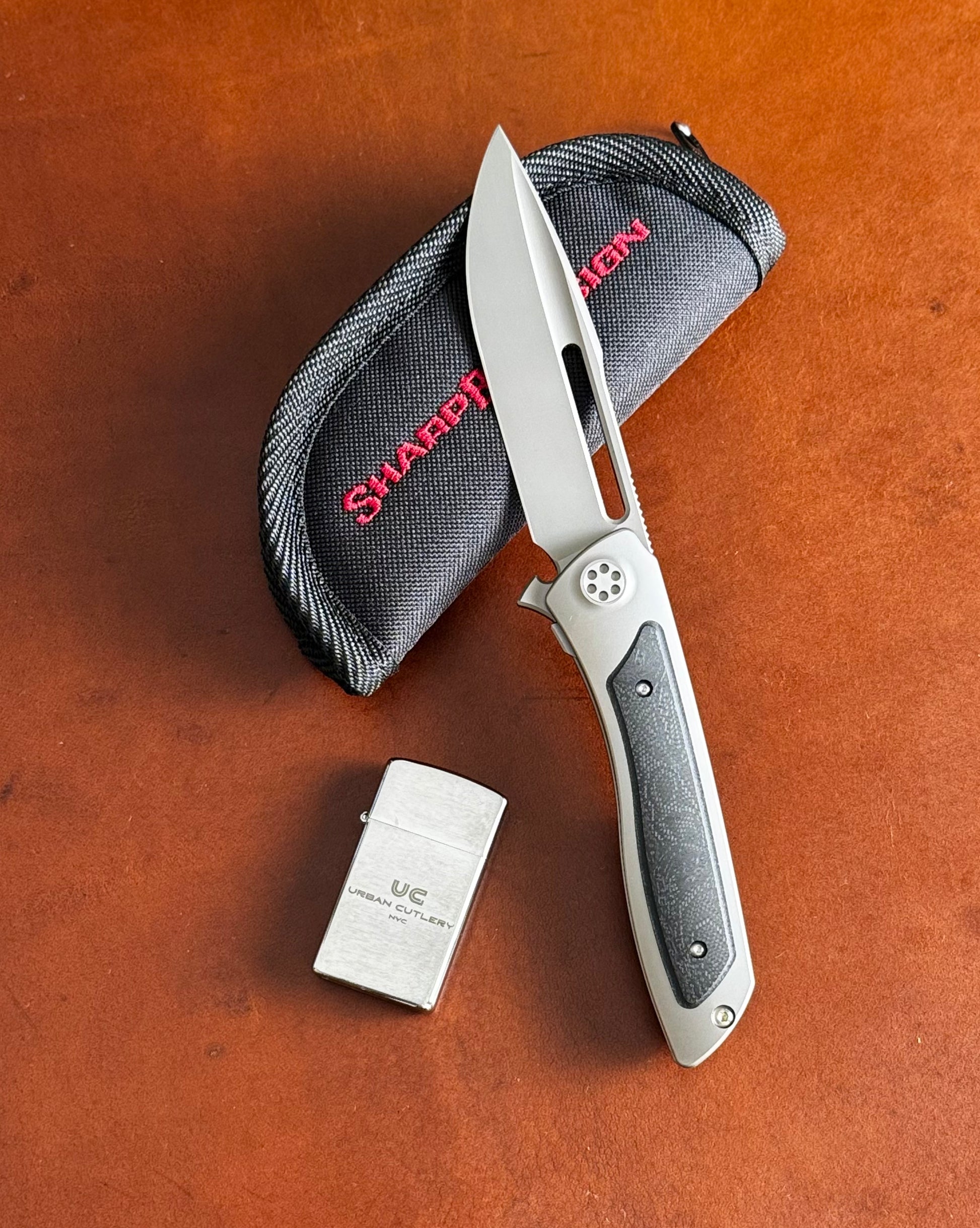 Sharp by Design-Sharp by Design T10 – Marble G10 Inlay Handles #9 - Slotted Blade-2-Urban Cutlery
