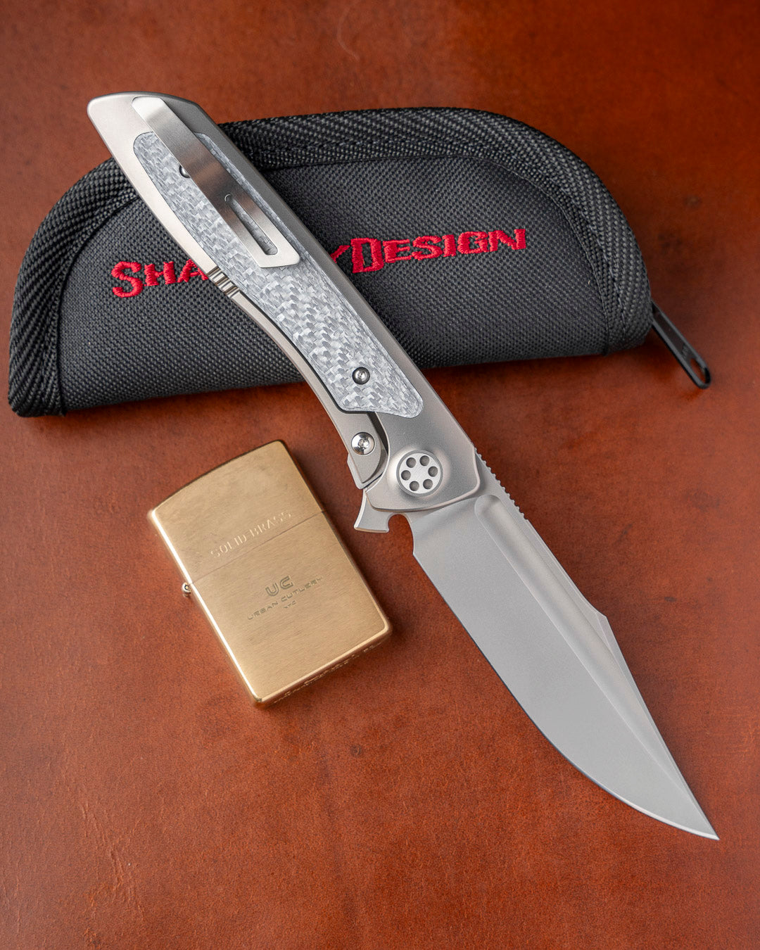 Sharp by Design-Sharp by Design T10 – Silver Twill Carbon Fiber Inlay Handles-2-Urban Cutlery