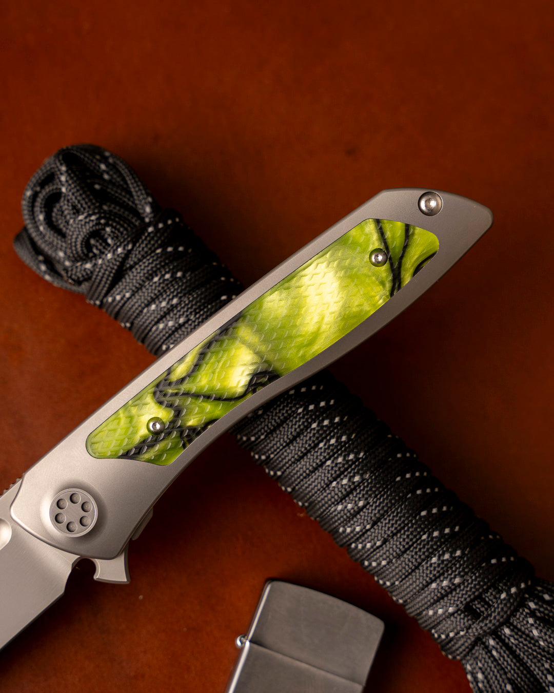 Sharp by Design-Sharp by Design T10 – Toxic Green Kirinite Inlay Handles-2-Urban Cutlery