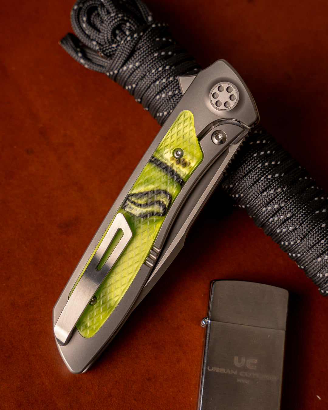 Sharp by Design-Sharp by Design T10 – Toxic Green Kirinite Inlay Handles-5-Urban Cutlery
