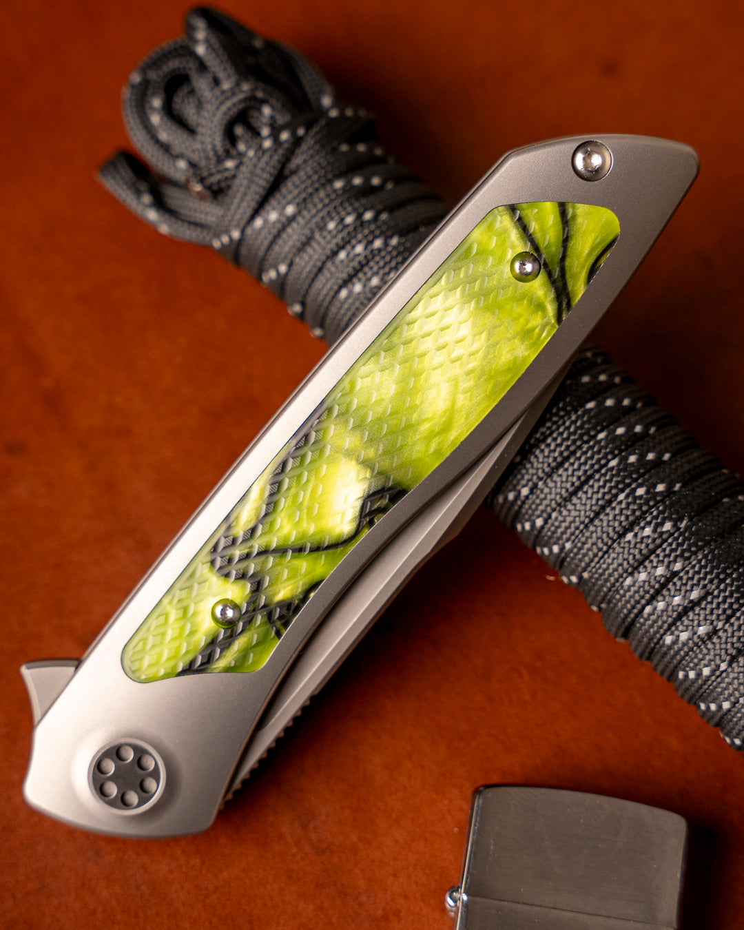 Sharp by Design-Sharp by Design T10 – Toxic Green Kirinite Inlay Handles-6-Urban Cutlery