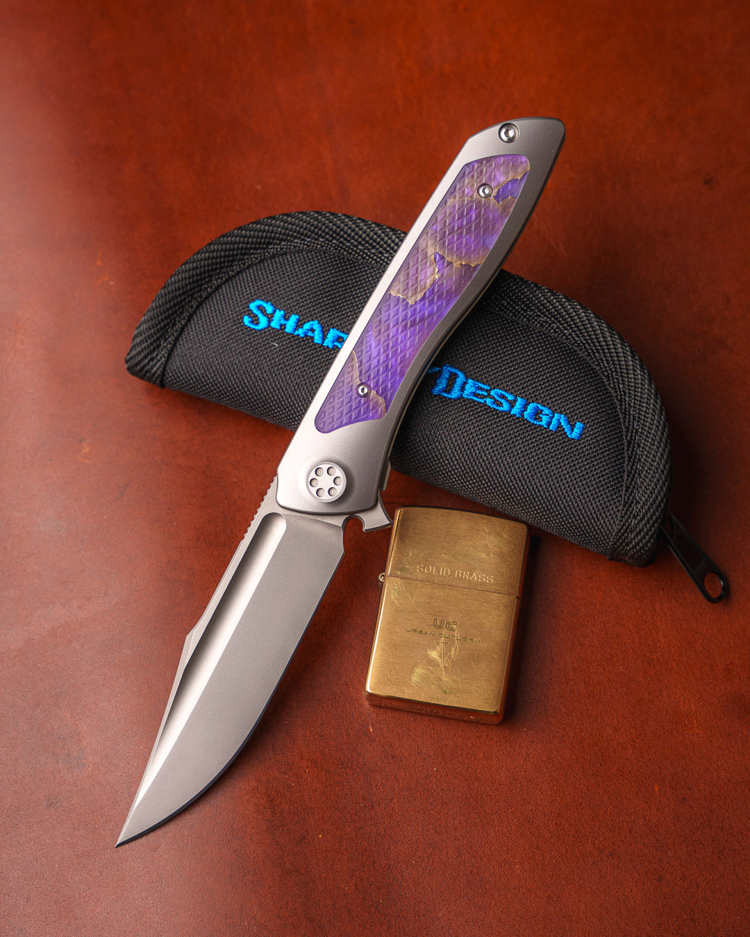 Sharp by Design-Sharp by Design T10 – Violet VC Copper Mesh Inlay Handles-1-Urban Cutlery