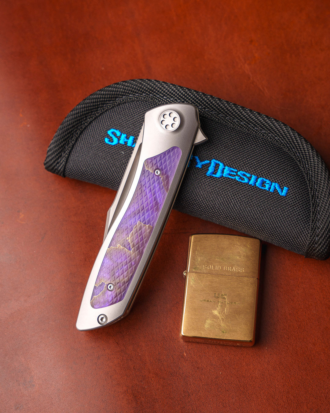 Sharp by Design-Sharp by Design T10 – Violet VC Copper Mesh Inlay Handles-3-Urban Cutlery