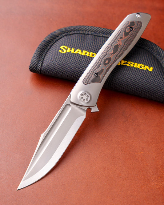 Sharp by Design T10 – FC Copper Camo Inlay Handles - Etched Blade