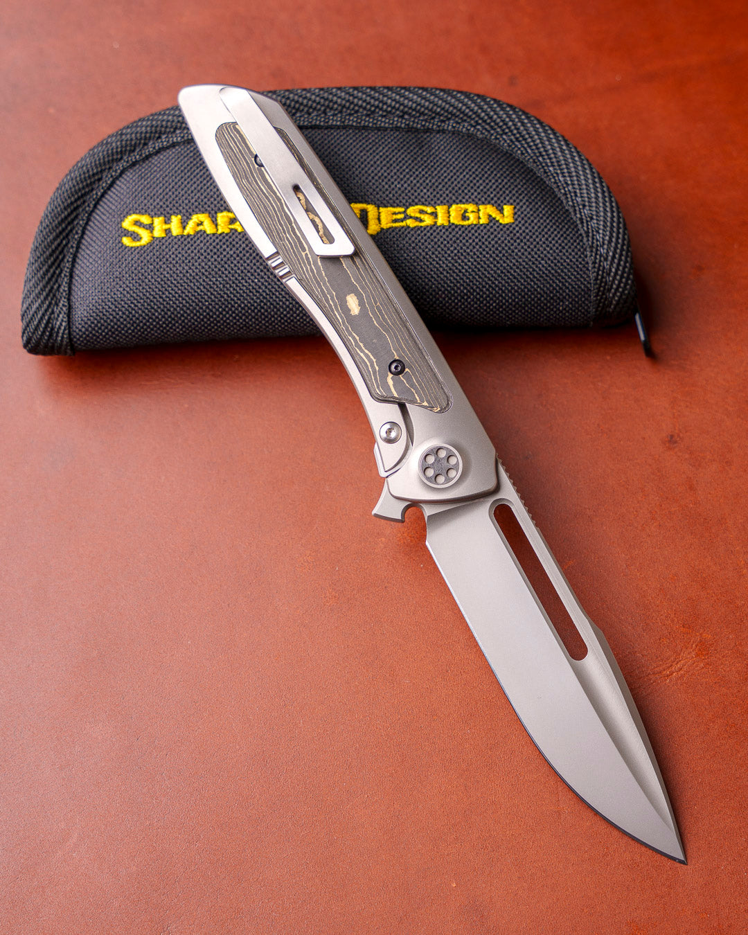 Sharp by Design T10 – FC Gold Camo Inlay Handles - Slotted Blade