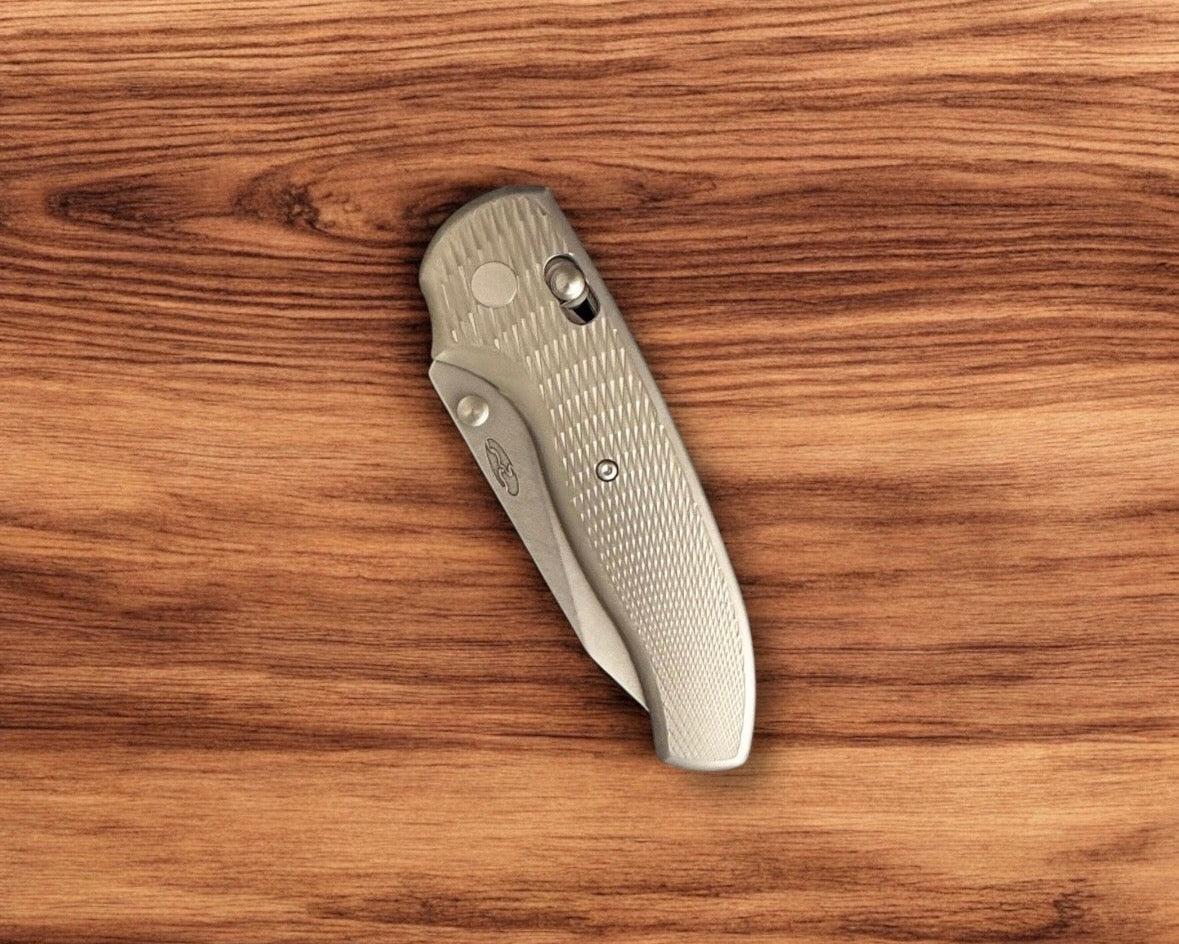 Three Rivers Mfg.-Three Rivers Mfg. (TRM) *2DOT* Titanium Shadow - Mike Irie Custom Hollow-Ground Blade-4-Urban Cutlery