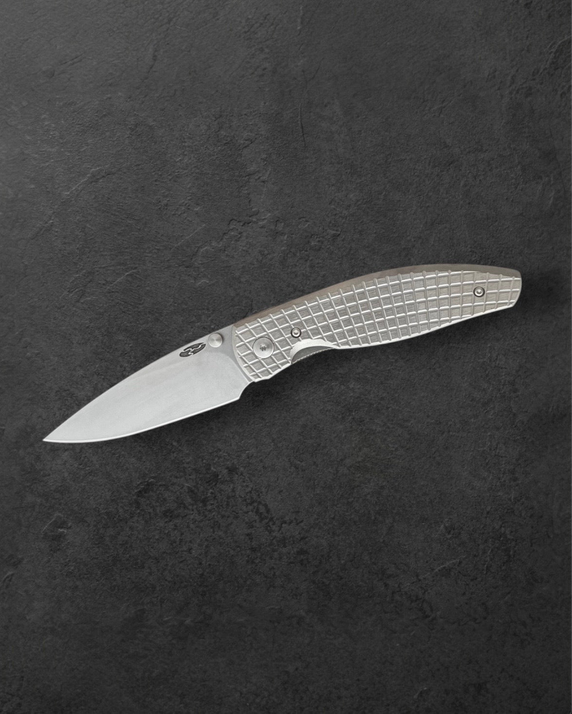 Three Rivers Mfg.-Three Rivers Mfg. (TRM) Atom - 3D Contoured Titanium "FRAG" Handles - MAGNACUT Blade-2-Urban Cutlery