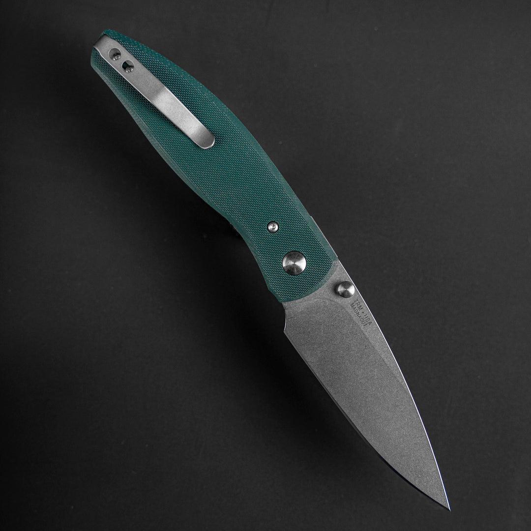 Three Rivers Mfg.-Three Rivers Mfg. (TRM) Atom - FOREST GREEN G10 FLAT Handles - MAGNACUT Blade-3-Urban Cutlery