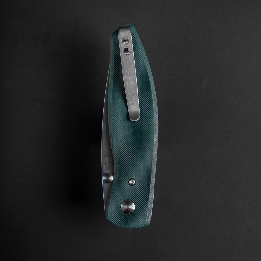 Three Rivers Mfg.-Three Rivers Mfg. (TRM) Atom - FOREST GREEN G10 FLAT Handles - MAGNACUT Blade-5-Urban Cutlery
