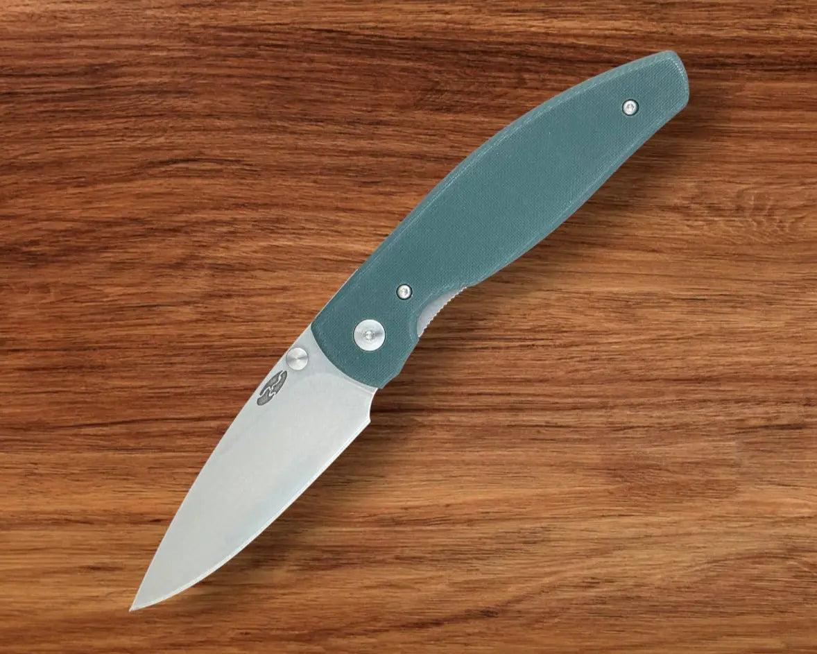 Three Rivers Mfg.-Three Rivers Mfg. (TRM) Atom - FOREST GREEN G10 Handles - 20CV Blade-2-Urban Cutlery