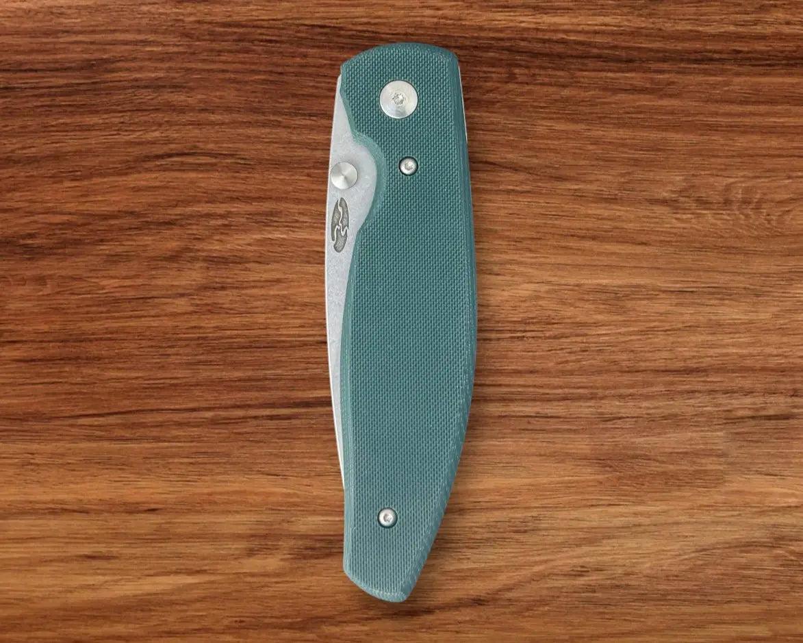 Three Rivers Mfg.-Three Rivers Mfg. (TRM) Atom - FOREST GREEN G10 Handles - 20CV Blade-4-Urban Cutlery
