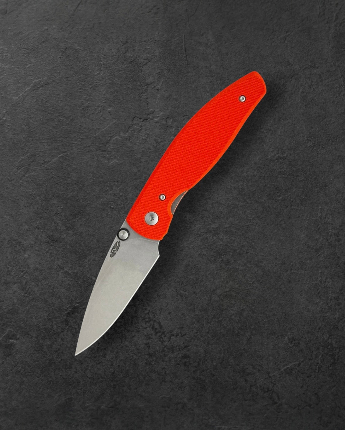 Three Rivers Mfg.-Three Rivers Mfg. (TRM) Atom - HUNTER ORANGE G10 FLAT Handles - MAGNACUT Blade-1-Urban Cutlery