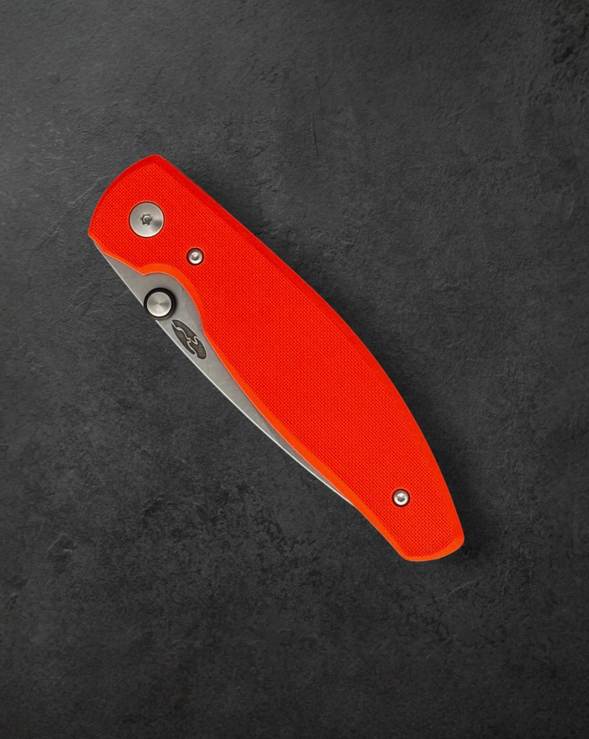 Three Rivers Mfg.-Three Rivers Mfg. (TRM) Atom - HUNTER ORANGE G10 FLAT Handles - MAGNACUT Blade-3-Urban Cutlery