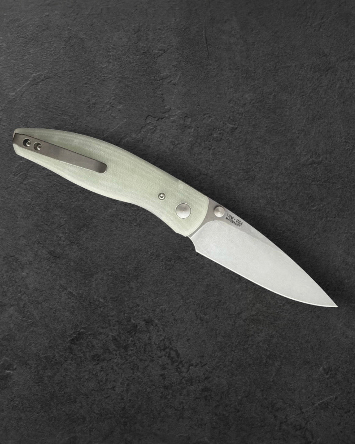 Three Rivers Mfg.-Three Rivers Mfg. (TRM) Atom - JADE G10 3D Handles - MAGNACUT Blade-2-Urban Cutlery