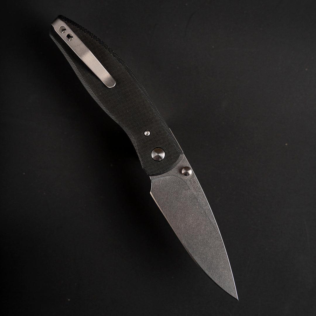 Three Rivers Mfg.-Three Rivers Mfg. (TRM) Atom - JET BLACK G10 FLAT Handles - MAGNACUT Blade-3-Urban Cutlery