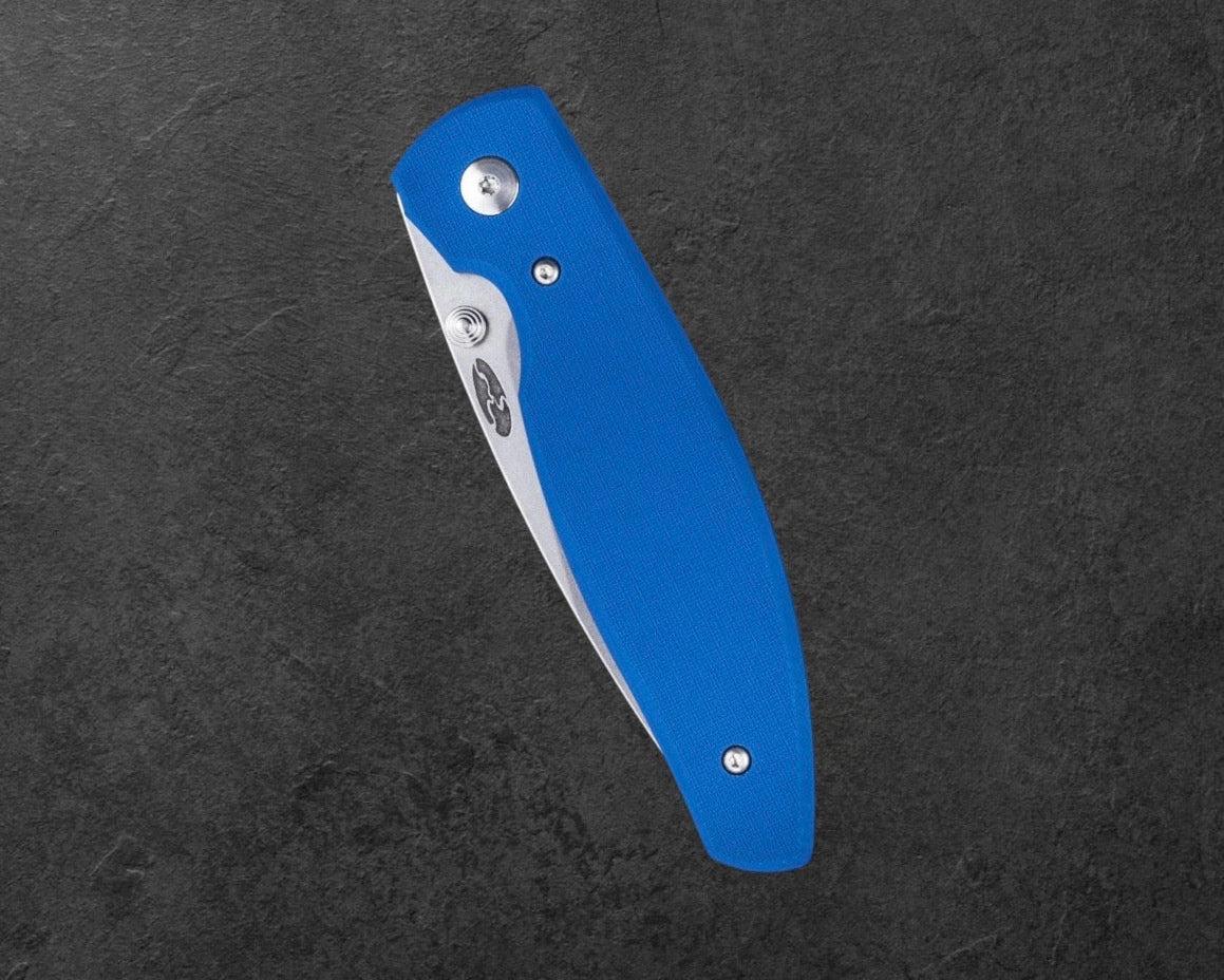 Three Rivers Mfg.-Three Rivers Mfg. (TRM) Atom - ROYAL BLUE G10 FLAT Handles - MAGNACUT Blade-3-Urban Cutlery