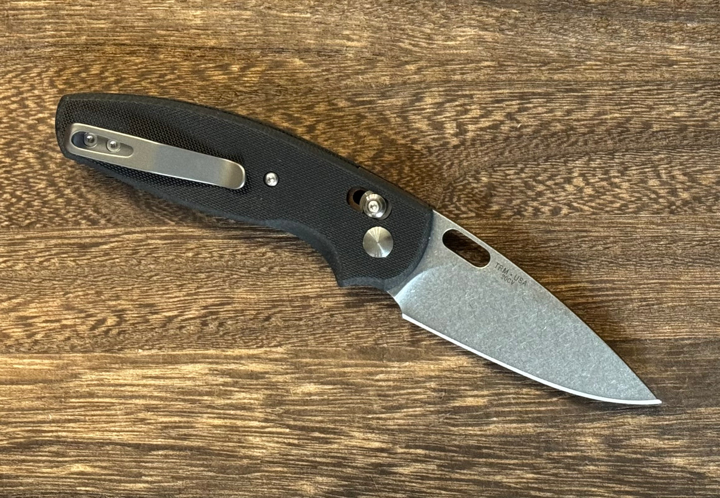 Three Rivers Mfg.-Three Rivers Mfg. (TRM) Bulldog - Black G10 Handles - 20CV Blade-2-Urban Cutlery