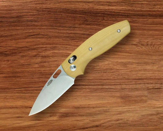 Three Rivers Mfg.-Three Rivers Mfg. (TRM) Bulldog - COYOTE BROWN G10 3D Contoured SMOOTH Handles - 20CV Blade-1-Urban Cutlery
