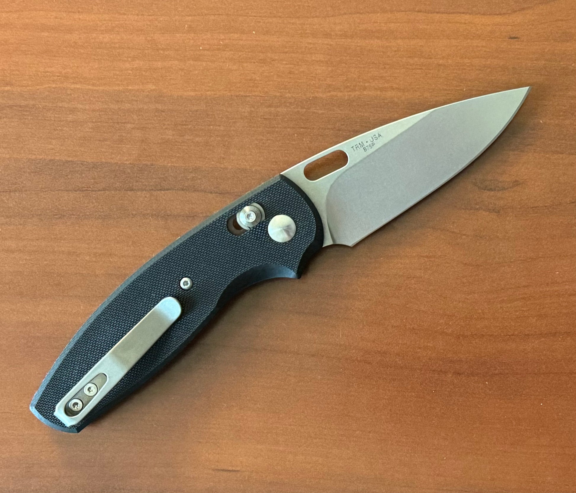 Three Rivers Mfg.-Three Rivers Mfg. (TRM) Bulldog (First Production Run) - Black G10 Handles - CTS-B75P Blade-2-Urban Cutlery