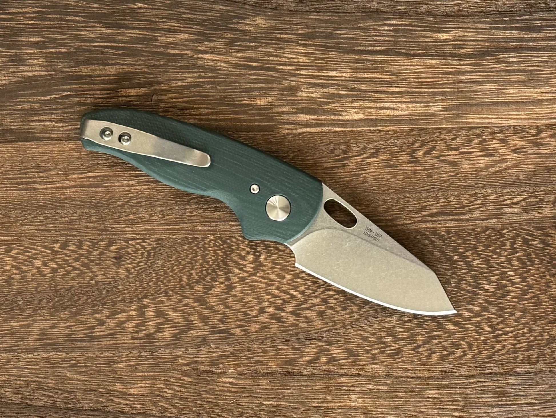 Three Rivers Mfg.-Three Rivers Mfg. (TRM) Holey Nerd - FOREST GREEN G10 3D Contoured Handles - Magnacut-2-Urban Cutlery