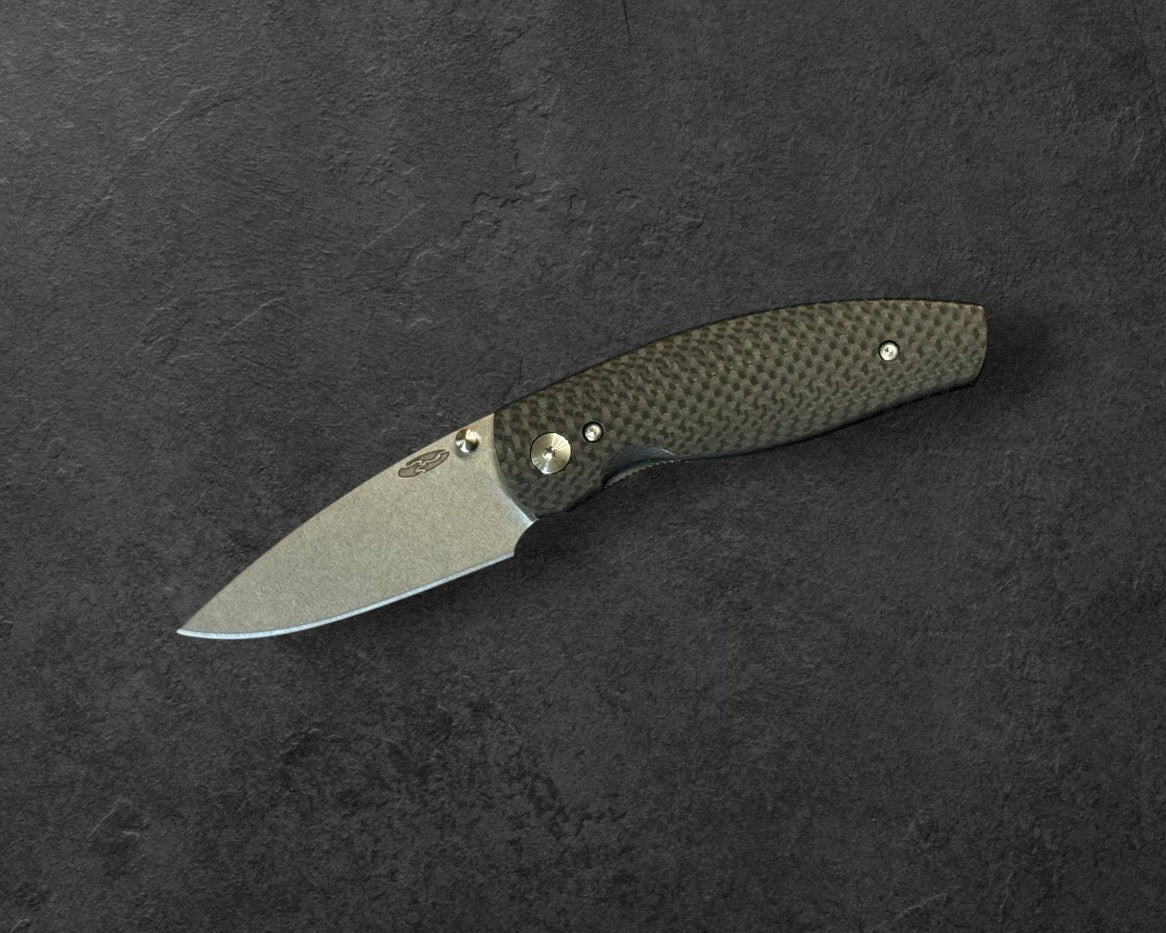 Three Rivers Mfg.-Three Rivers Mfg. (TRM) Neutron 2 - CARBON FIBER 3D Contoured SMOOTH - 20CV Blade-2-Urban Cutlery