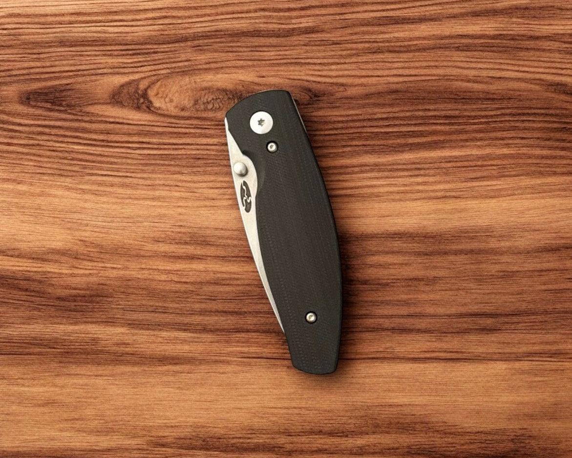 Three Rivers Mfg.-Three Rivers Mfg. (TRM) Neutron 2 - JET BLACK G10 3D Contoured Smooth Handles - Magnacut Blade-4-Urban Cutlery