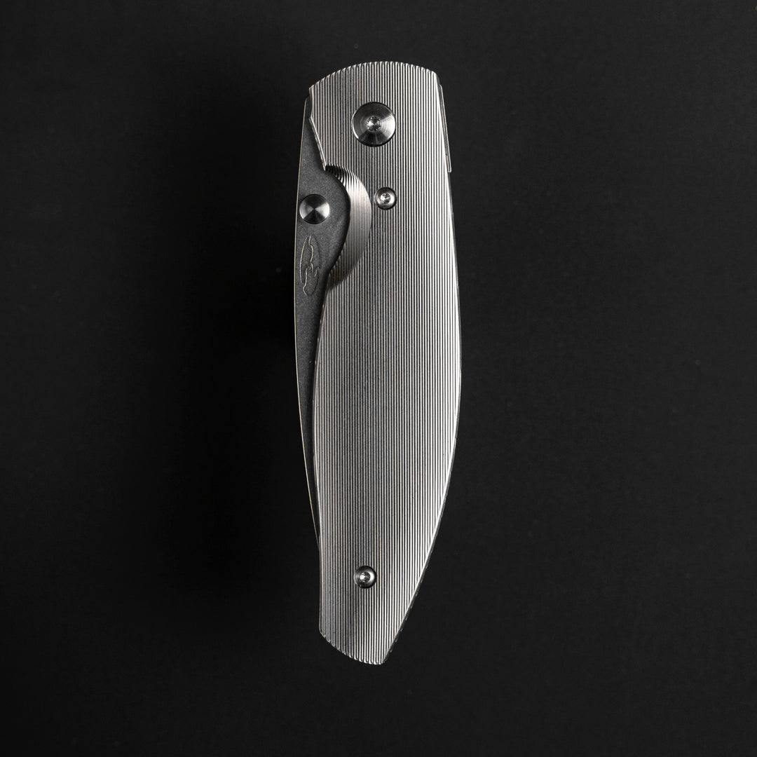 Three Rivers Mfg.-Three Rivers Mfg. (TRM) Neutron 2 - PINSTRIPE Titanium Handles - MAGNACUT Blade-4-Urban Cutlery
