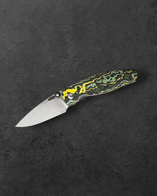 Three Rivers Mfg.-Three Rivers Mfg. (TRM) Neutron 2 - Toxic Storm CARBON FIBER 3D Contoured Handles - MAGNACUT Blade-1-Urban Cutlery