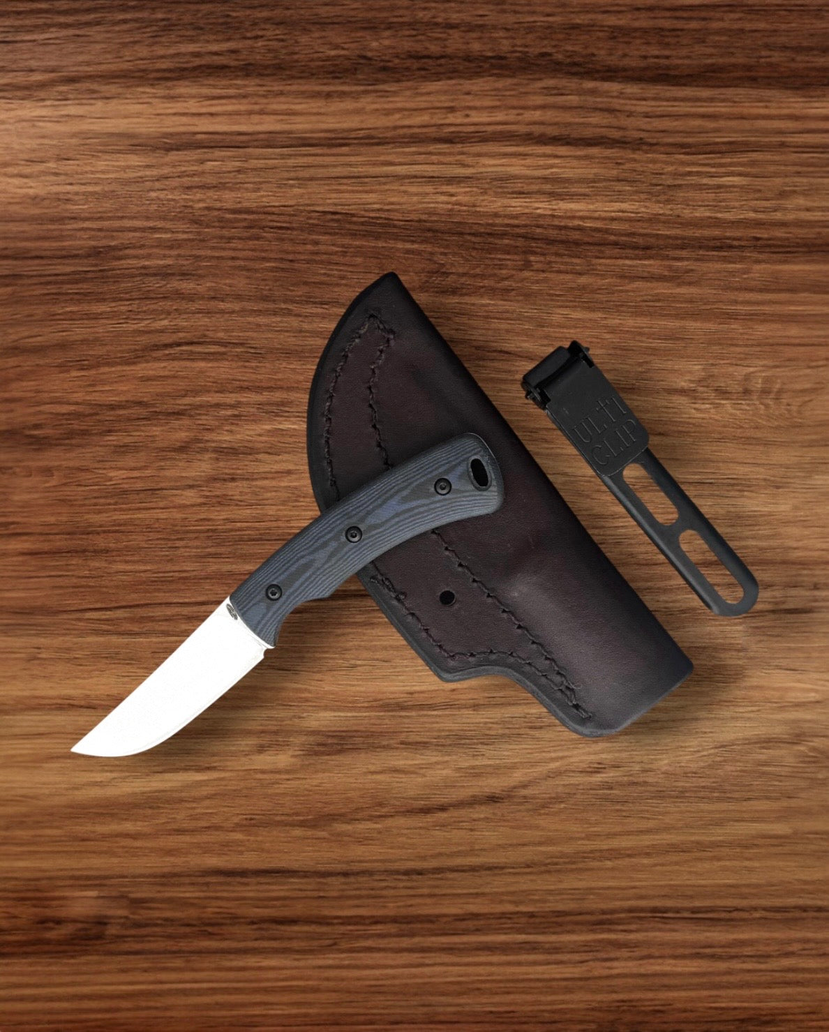 Three Rivers Mfg.-Three Rivers Mfg. (TRM) TAGALONG - BLACK AND BLUE RICHLITE 3D CONTOURED SMOOTH Handles - Magnacut Blade-1-Urban Cutlery
