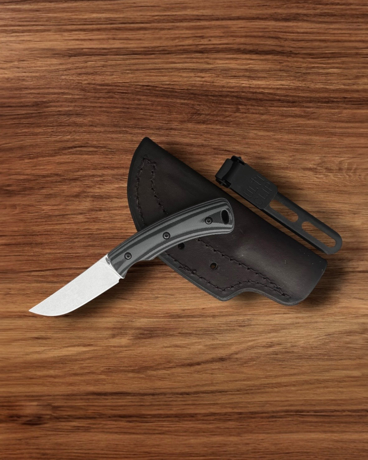 Three Rivers Mfg.-Three Rivers Mfg. (TRM) TAGALONG - SHADOW ZEBRA Gray and Black G10 3D CONTOURED SMOOTH Handles - Magnacut Blade-1-Urban Cutlery
