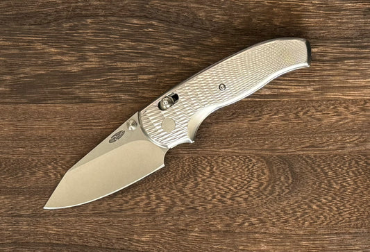 Three Rivers Mfg.-Three Rivers Mfg. (TRM) Titanium Shadow - Mike Irie Custom Hollow-Ground Blade-1-Urban Cutlery
