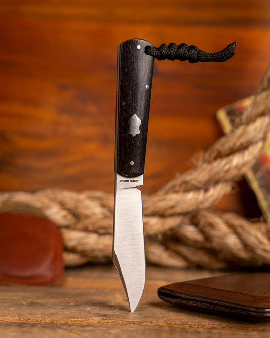 Jack Wolf Knives GATEWAY FIXedc - EBONY WOOD