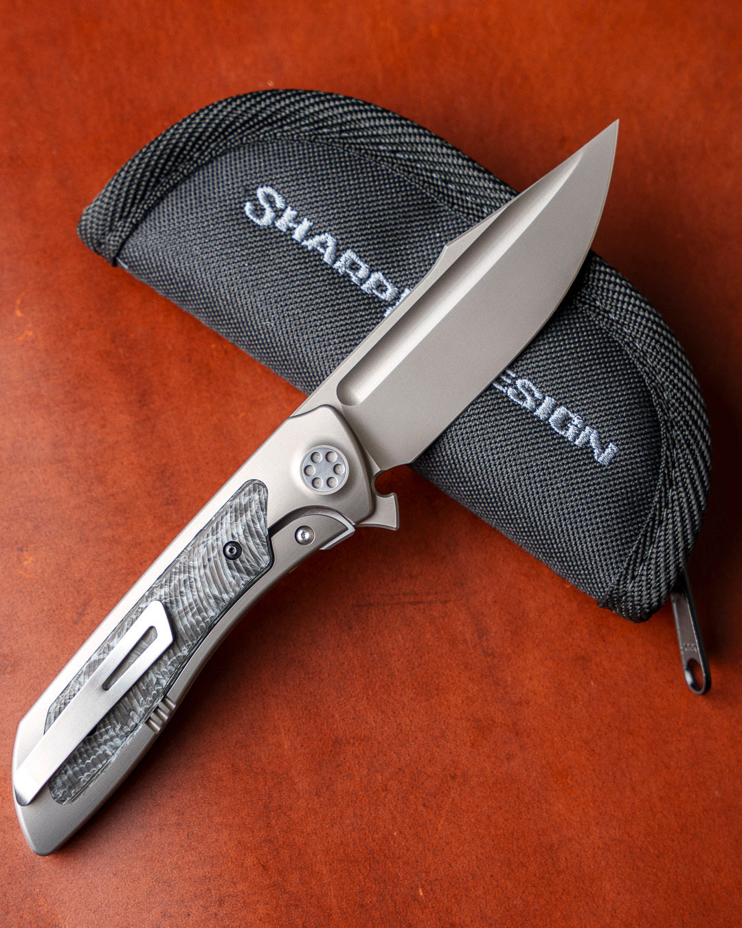 Sharp by Design Mini T10 – AJ Composite Ghost Forged Inlay Handles - Harpoon Clip Point